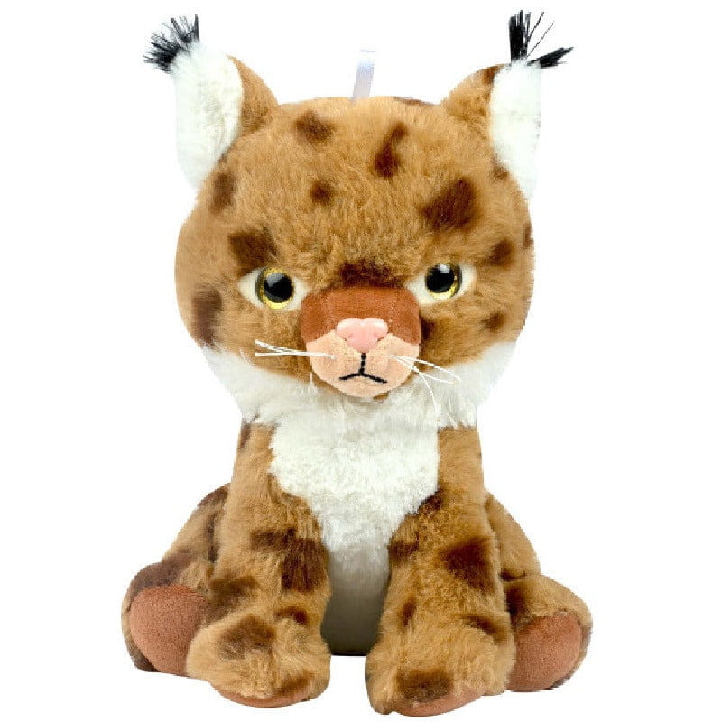 Lynx knuffel Lonnie - pluche - lichtbruin - 23 cm - Pluchen speelgoed