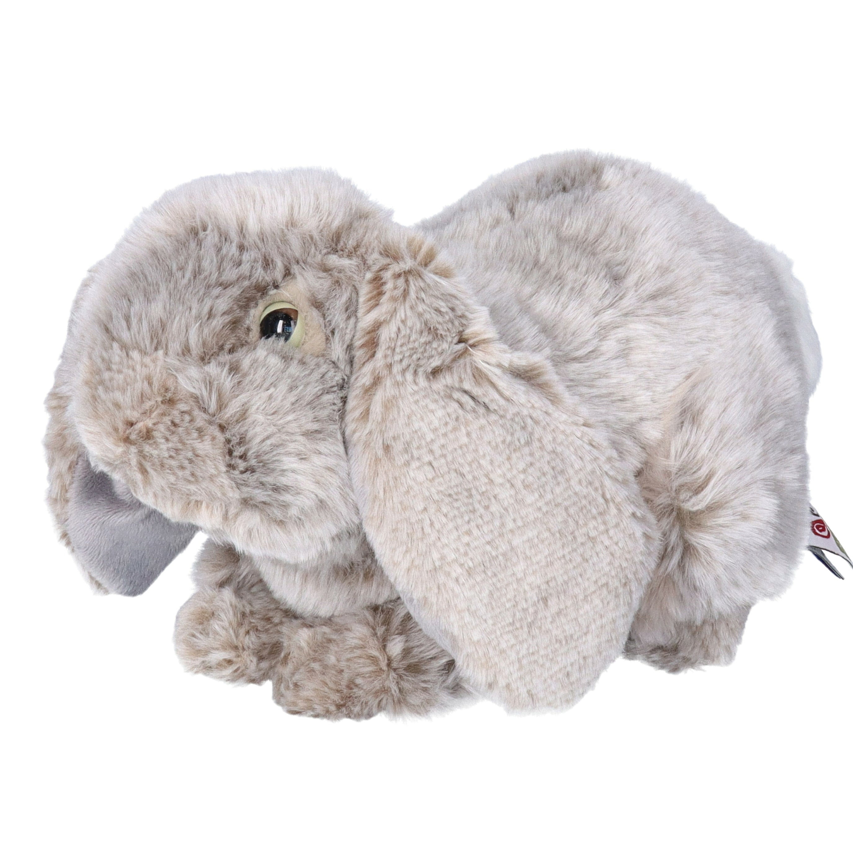 Nature Planet hangoor konijn knuffel - grijs - 28 cm - pluche - Pluchen speelgoed