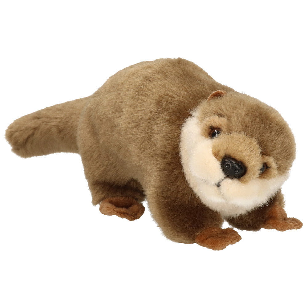 Nature Planet rivierotter knuffel - pluche - 28 cm - bruine knuffel - Pluchen speelgoed