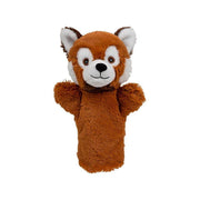 Nature Planet rode panda handpop - pluche - 24 cm - poppenkast - Handpoppen