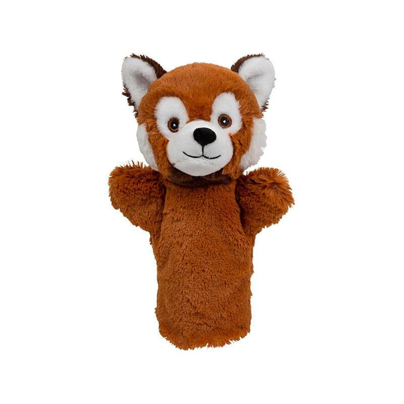 Nature Planet rode panda handpop - pluche - 24 cm - poppenkast - Handpoppen