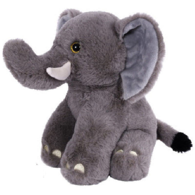 Olifant Leo knuffel - pluche - grijs - 23 cm - dierenknuffel - Pluchen speelgoed