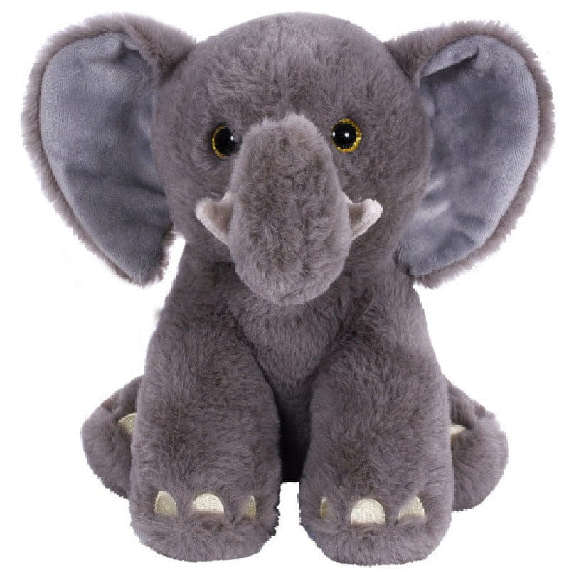 Olifant Leo knuffel - pluche - grijs - 23 cm - dierenknuffel - Pluchen speelgoed