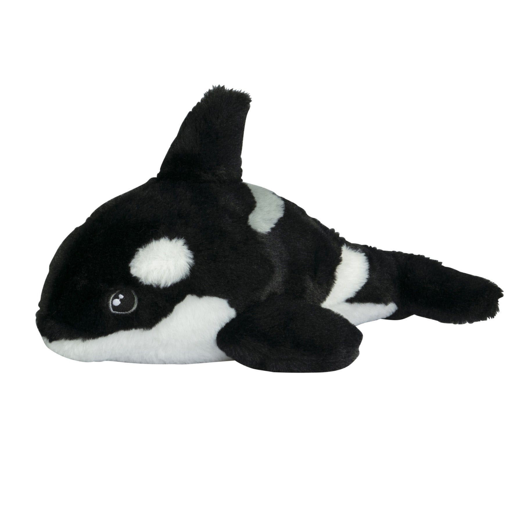 Orka knuffel - zacht pluche - zwart/wit - 35 cm - Pluchen speelgoed