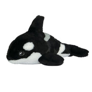 Orka knuffel - zacht pluche - zwart/wit - 35 cm - Pluchen speelgoed