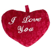 Pluche rood hart kussen - I Love You - 24 x 19 x 7 cm - Pluchen speelgoed