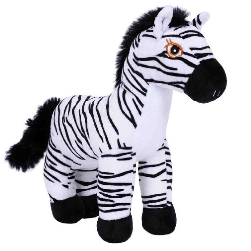 Zebra Zaza knuffel - pluche - wit/zwart - 26 cm - wilde dieren - Pluchen speelgoed