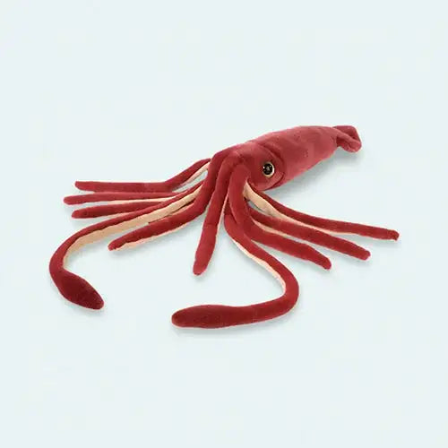 Ruggenvleeskleurig knuffeloctopus speelgoed met een zachte, fluweelachtige textuur en een geborduurd oog.
